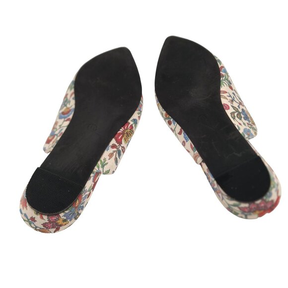 Bellini Women's Floral Print Pointed Toe Mules Size 8 Fabric & Rubber Sole - Picture 5 of 5